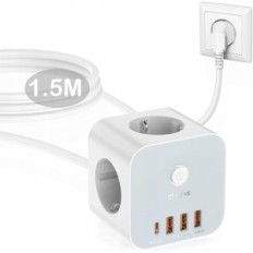Power Strip Vefve met S321A White, 20W op 3 sockets