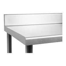 Tafel werkende catering tafelkathedraal met rant en plank 180x60cm