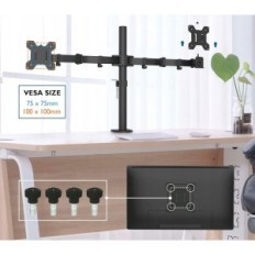 Kaksi monitoria Bontec MDM002 -monitori 13-27 '', VESA 75/100