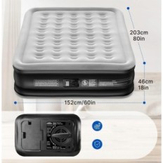 Doppio autoportante Arefin King King of-A08 letto, 203x152x46 cm, con pompa