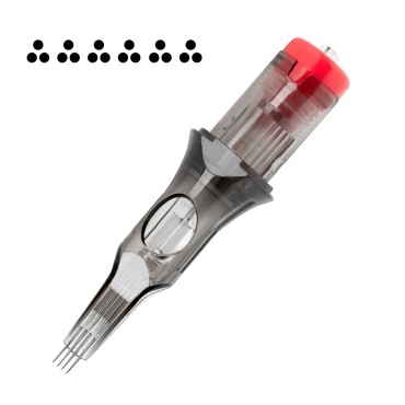 Tattoo Cartridge EL CARTEL V2 - 6 u redu 0,30 3RL dugi špic 10 kom. — detaljni prikaz oštrice