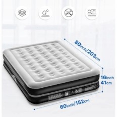 Selvstendig seng Abefina AF-A06, 203x152x41cm, innebygd pumpe