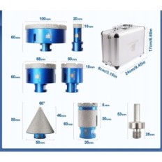 Sada diamantových vrtáků pro brschnitt dlaždice Kit11, 20/35 / 100mm použitý