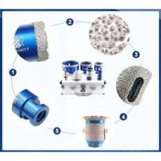Sada diamantových vrtáků pro brschnitt dlaždice Kit11, 20/35 / 100mm použitý