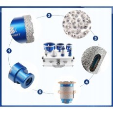 Sada diamantových vrtáků pro brschnitt dlaždice Kit11, 20/35 / 100mm použitý