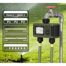 DIIVOO WT-04 Vanningskontroller, 2 soner, 6 programmer