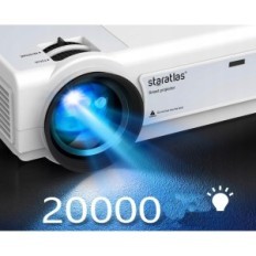 Projektor Staratlas L36P, 5G WiFi, Bluetooth, op til 200 tommer, ingen boks