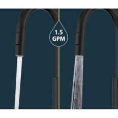 Keukenbatterij Forius FRKF43B, 360 °, 2 modi, 42,5 cm, zwart