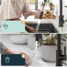 Kitchen Battery Forius FRKF43B, 360 °, 2 modes, 42.5 cm, black