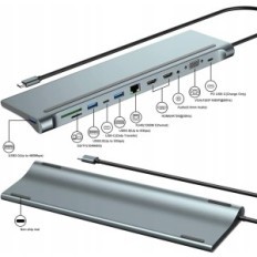 Docking Station USB-C 2хhdmi 4k Sülearvutid MacBook Lenovo Asus