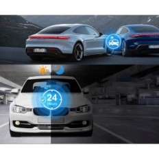 Rejestrator samochodowy Miden S7 2,5K, kamera przednia i tylna, SD 64 GB