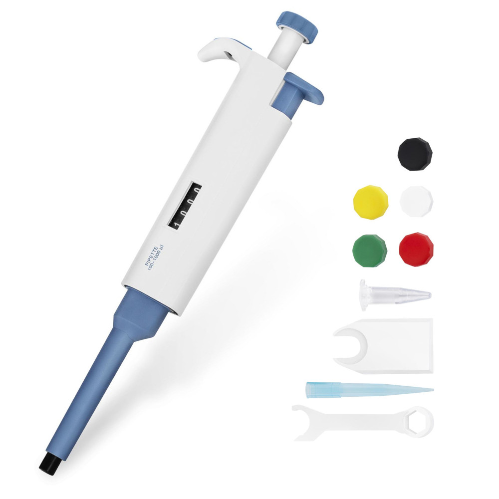 Single-Channel Laboratory Micropipet 100-1000 μl + 100 tips