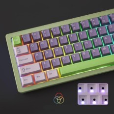 Mechanikus vezeték nélküli billentyűzet YUNZII AL71, BT5.0 2.4 GHz / USB- C, RGB