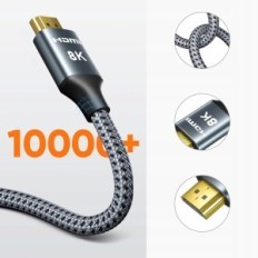 HDMI Ariskeen 8K HDMI 2.1, 10 m, 48 Gbps, 8K 60 Hz, 4K 120 HD,