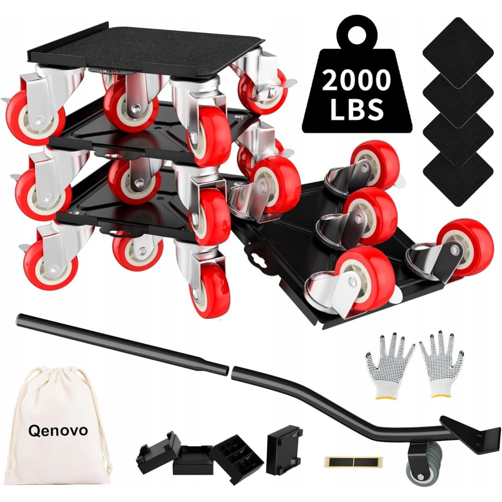 Möbelwagen QENOVO Gunlun, 5 Räder, 360 ° Rotation, mit Bremse