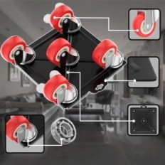 Möbelwagen QENOVO Gunlun, 5 Räder, 360 ° Rotation, mit Bremse