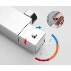 Yoozena 1611 Duschsystem, med termostat, 70x40x7 cm, används förkrom