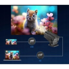 Magracubische HY320-M-projector, 1080p 4K, 220 graden hoek, schermen tot 135 ''