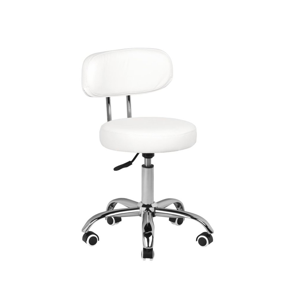 Kozmetični stol za pedikuro A-007 beli — sprednji pogled