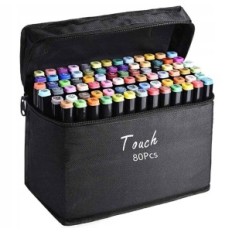 Marqueurs alcoolisés Touchez Set double face 80pcs + sac