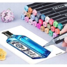 Markery alkoholowe Touch dwustronne zestaw 80szt + torba