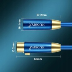 Câble Nuosiya XLR 1M, adaptateur de câble XLR à 3 broches "Męski-female", 10 pcs.