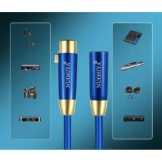 Nuosiya XLR 1M Kabel, 3-Pin-XLR-Kabeladapter "Męski-weibliches", 10-tlg.