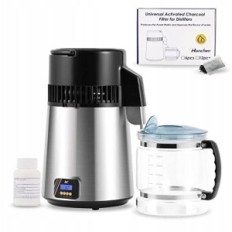 Destillero de agua Hanchen YC-63, 1 L / H, 750W, con una jarra de vidrio