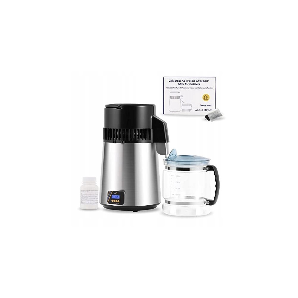 HANCHEN YC-63 VAND DISTILLER, 1 L / H, 750W, med en glaskande
