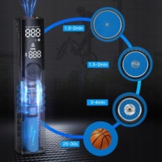 WOWIND BP188 bärbar pump, Presta, Schrader, Dunlop, 120psi