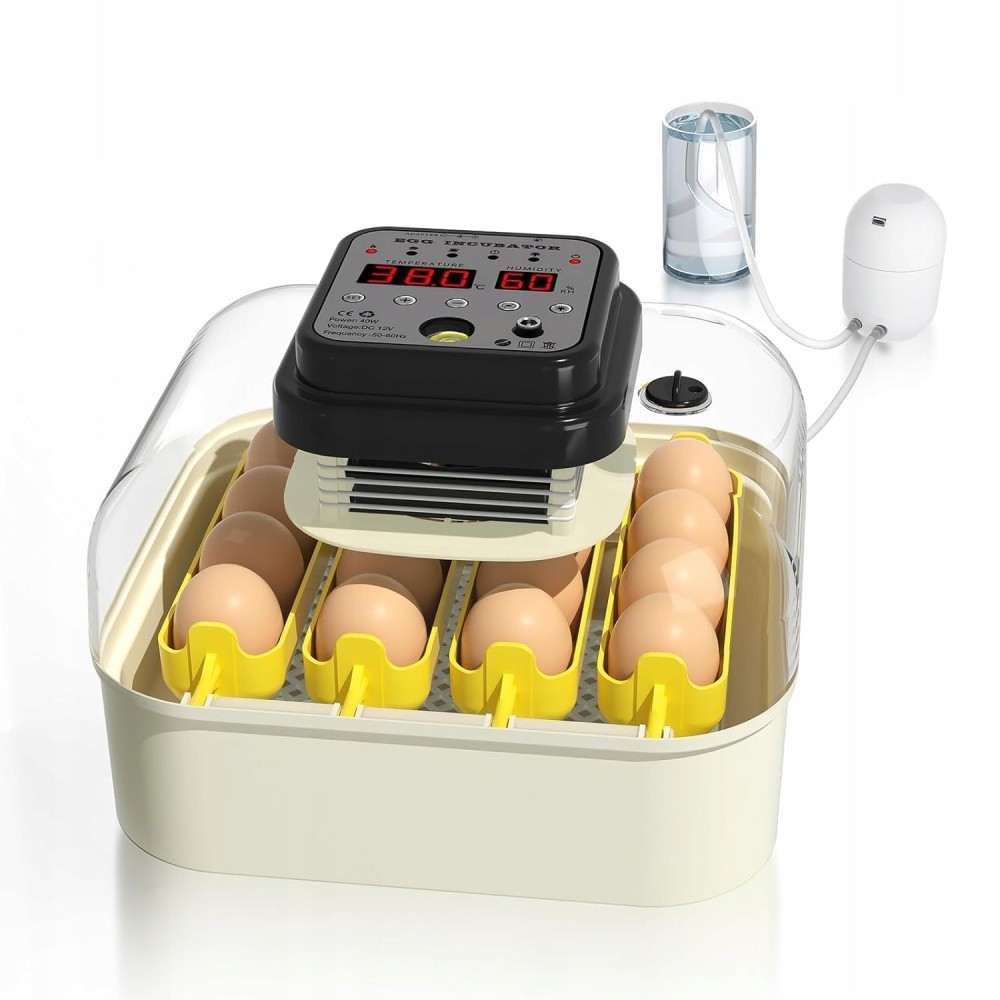 Incubator voor HETHYA-eieren, temperatuur- en vochtigheidsregeling, voor 16 eieren