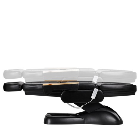 Elektrisk kosmetikstol SILLON Lux 273b 3 motorer + taburet 304 sort — fra siden