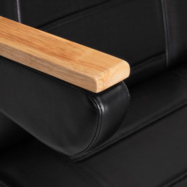 Električna kozmetična stol SILLON Lux 273b 3 motorji + stol AM-304 črn — povečava naslonjala za roke
