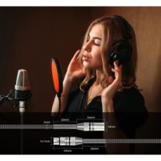 XLR FibBR kabelis XLR-4-8, 8 metrų, mikrofono kabelis, 4 vnt.