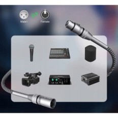 Cavo XLR Fibbbr XLR-4-8, 8 metri, cavo microfono, 4 pezzi.