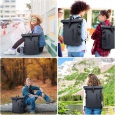 HK 8448 27L Rygsæk til en 15,6 'laptop med en USB-port, mørkblå, l