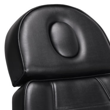 Cadeira cosmética elétrica SILLON Lux 273b 3 motores + banco AM-304 preto — close-up do encosto