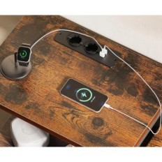 Kommode-Disc-0156, 2 USB-Anschlüsse und 2 Slots, 132 x 30 x 88 cm, schwarz