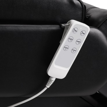 Poltrona estetica elettrica SILLON Lux 273b 3 motori + sgabello 304 nero — primo piano dei comandi