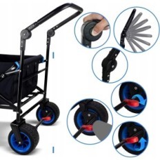 Trolley plegable TMZ 2140 WS con freno de pie, 90 L, hasta 120 kg utilizados