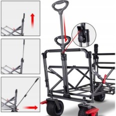 Taitettava vaunu TMZ 2138WBB 100 litraa, jopa 120 kg, musta