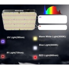 FECIDA GL-CR1200, 24000 LUMENS, 260W UV ja IR lambid
