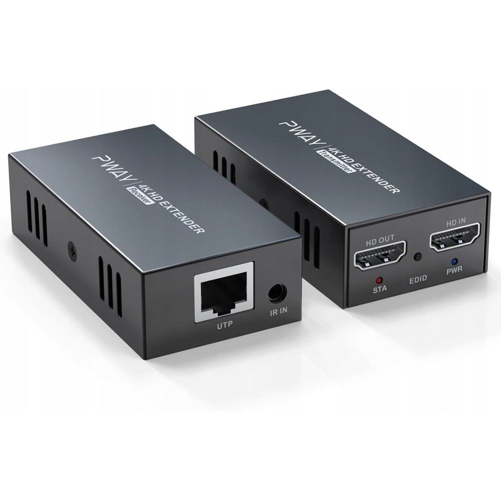 HDMI-laajennus Ethernet Steytek PW-HT239-IR, EDID ja PoE, Ultra HD