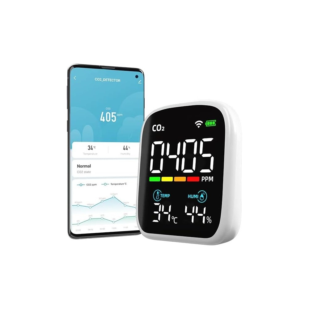 Koolstofdioxide meter xiiw, luchtkwaliteitscontrole Ndir, WiFi