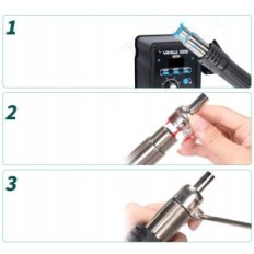 Estação de solda para ar quente Yihua 959D SMD, 100-500 ° C, 700 W