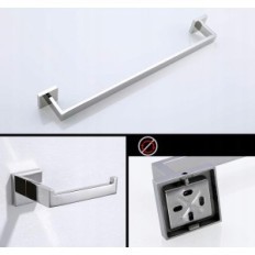 Los soportes de baño se ajustan a los puente, 4 piezas, desde acero inoxidable pulido