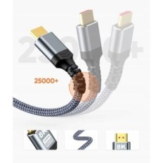HDMI SNOWKIDS CABLE 7.5 M HDMI 2.1, 48 GB / S with Nylon 2K 120 HZ braid