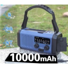 Nešiojamieji radijas su GUSTHMMA XSY330 rankena, 10000 MAH, POWER BANK, Žibintuvėlis