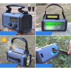 Radio portátil con gustermma xsy330 mango, 10000 mAh, banco de energía, linterna