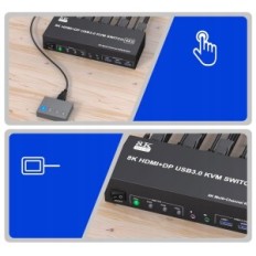 KVM KVM-stikalo Stikalo 3.0 2xHDMI s 3XUSB-A za 4 računalnike